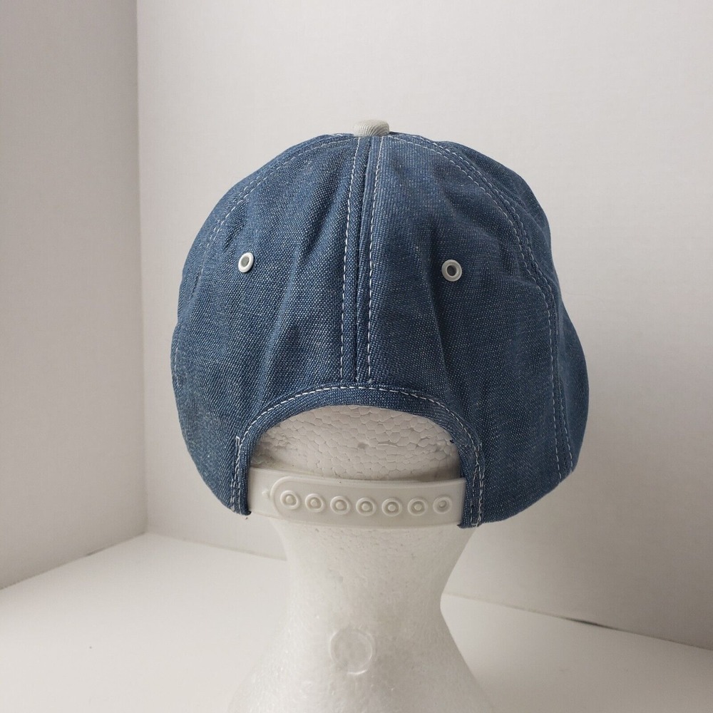 Vintage Notre Dame Fighting Irish Hat Cap Blue Denim K Products Snapback NCAA - Picture 5 of 11